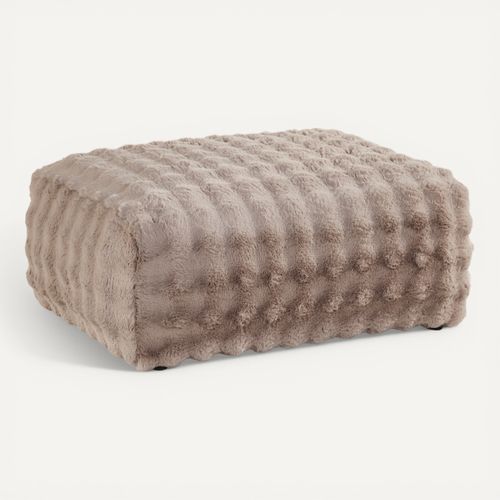 POUF BELLO tissu grege vue de derrière