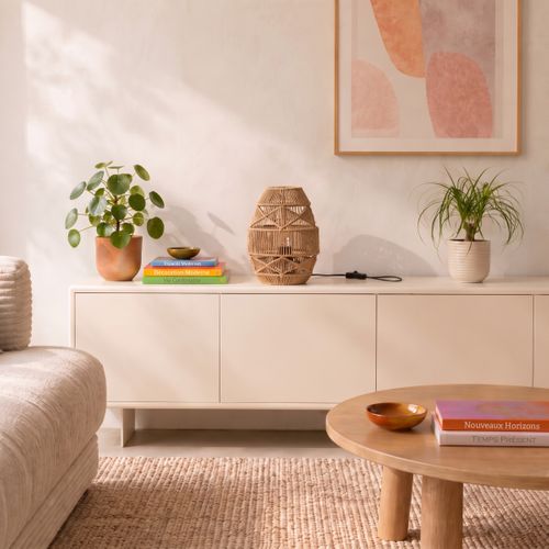 Lampe à poser H. 33 cm CANOPEE Marron