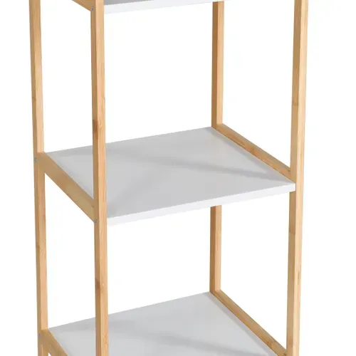 Meuble 5 étagères CHARLIE Naturel / Blanc