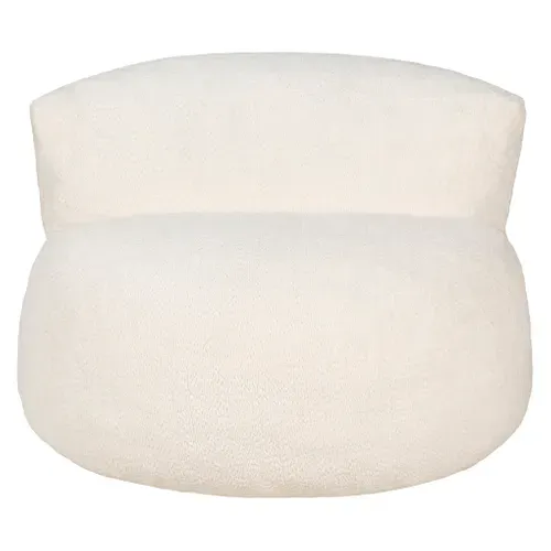 Fauteuil pouf compressé H95 cm CELINE Blanc vue de face