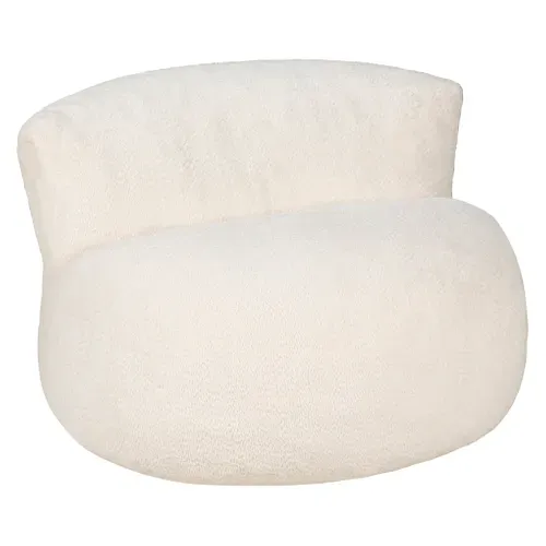 Fauteuil pouf compressé H95 cm CELINE Blanc vue 3/4
