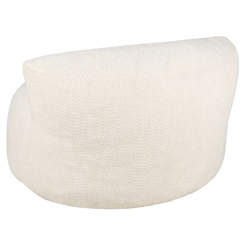 Fauteuil pouf compressé H95 cm CELINE Blanc vue de derrière