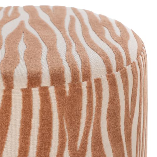 Pouf H. 40 cm ZELINE Terracotta vue détaillée
