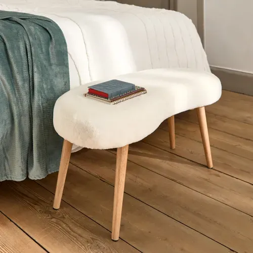 Banc H. 40 cm JACOB Blanc vue d'ambiance 1