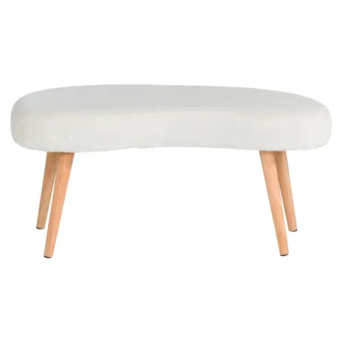 Banc H. 40 cm JACOB Blanc vue de face