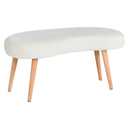 Banc H. 40 cm JACOB Blanc vue 3/4