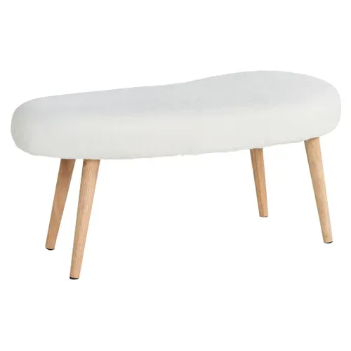 Banc H. 40 cm JACOB Blanc vue de derrière