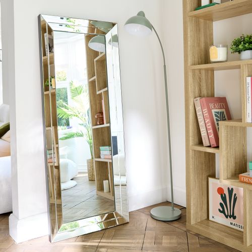 Miroir rectangle 150x60 cm GASTON Argenté vue d'ambiance 1