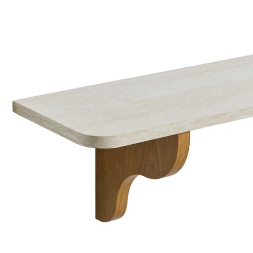 Etagère L.57 cm DUNE Blanc / Naturel vue détaillée