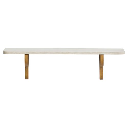 Etagère L.57 cm DUNE Blanc / Naturel vue de face