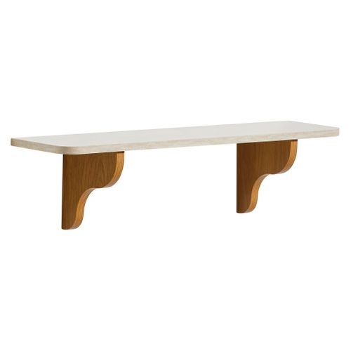 Etagère L.57 cm DUNE Blanc / Naturel vue 3/4