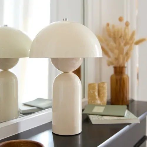 Lampe à poser H. 31 cm CAPSULA Beige vue d'ambiance 1