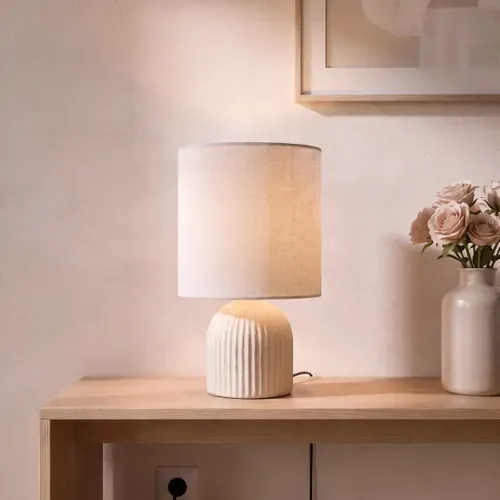 Lampe à poser H. 27 cm LISIA Beige