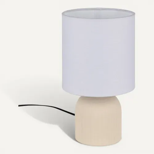 Lampe à poser H. 27 cm LISIA Beige vue 3/4