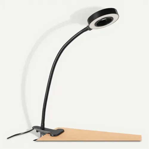 Lampe de bureau led PINS Noir vue 3/4