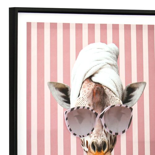 Tableau girafe 50x70 cm ADRIANA Rose vue détaillée