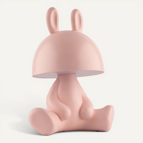 Lampe à poser enfant H. 22 cm MILO Rose vue 3/4