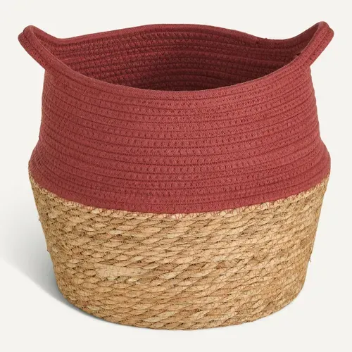 Panier 32x32 cm NINO Terracotta / Naturel vue de face