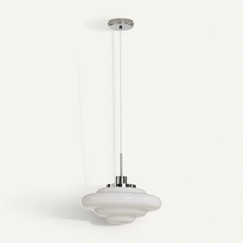 Suspension D. 35 cm EMMA Chrome vue 3/4