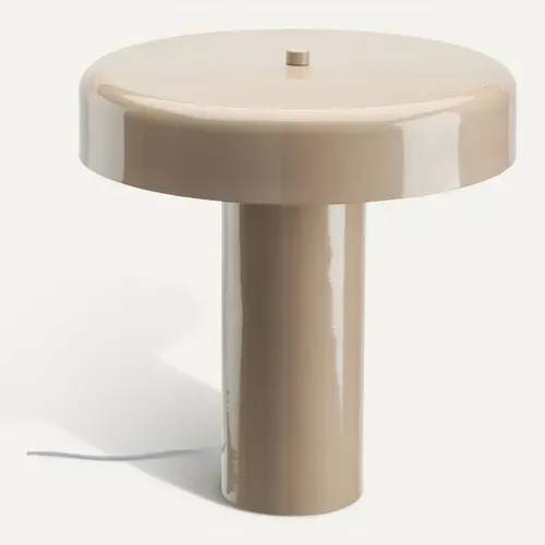 Lampe à poser H. 33 cm LUIS Taupe vue 3/4
