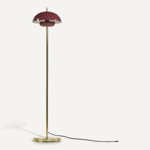 Lampe de sol H. 108 cm BRENDA Bordeaux vue 3/4