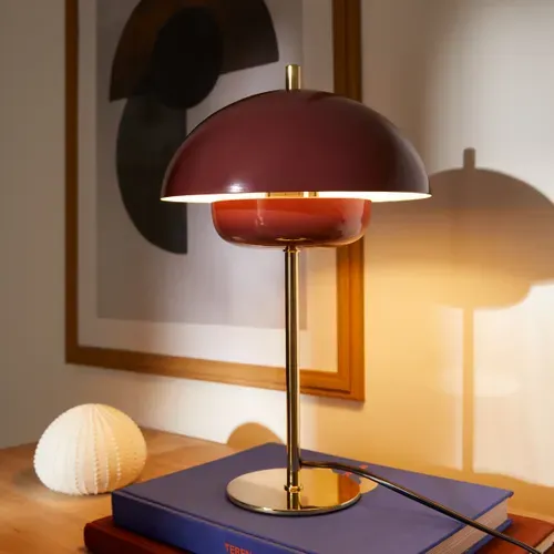 Lampe à poser H. 34 cm BRENDA Bordeaux
