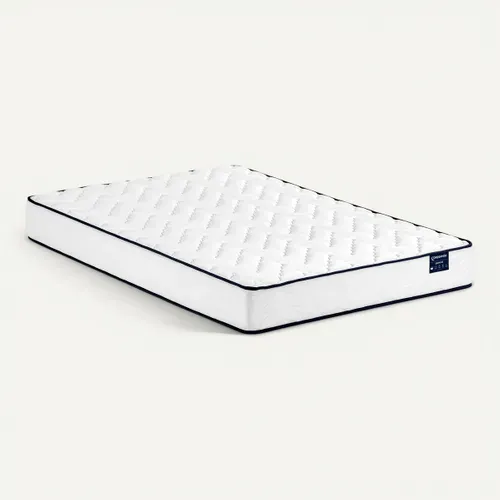Matelas ressorts 140x190 cm DREAMEA COMPLICE ép.22 cm vue 3/4