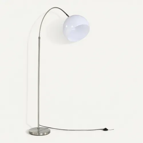 Lampadaire en métal H. 198 cm GIANNIS Blanc vue 3/4