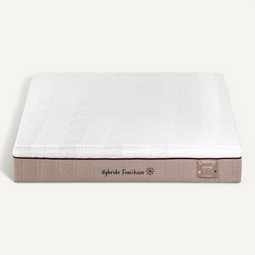 Matelas hybride 160x200 cm DREAMEA EDITION MEMOFRESH ép.25 cm vue de face