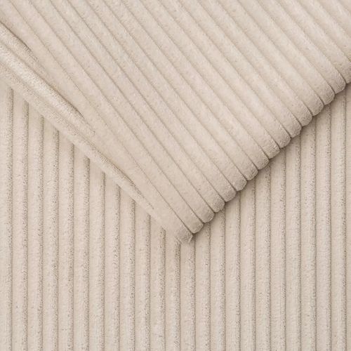 Canapé convertible express 3 places CLAYVE en velours côtelé beige matelas 13 cm