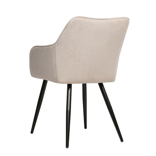 Chaise Repas Rio Beige Pieds Métal Noir