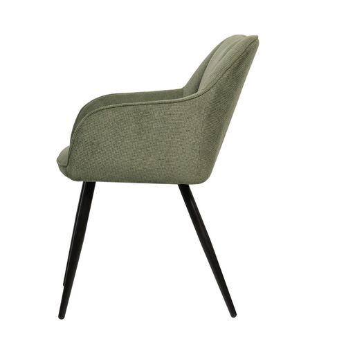 Chaise Repas Rio Vert Pieds Métal Noir