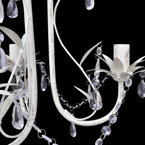 Lustre Antique Cristal 30 Cm - Blanc - Lustre - Suspension BUT