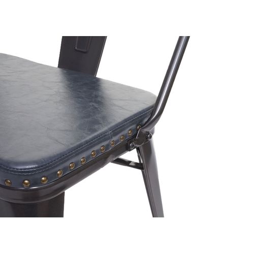 Banc 3 Places Banc De Salle à Manger Cuir Artificiel Chesterfield Noir-gris 04_0000514