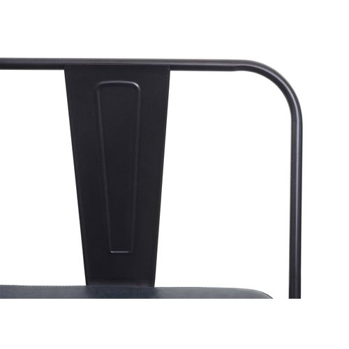 Banc 3 Places Banc De Salle à Manger Cuir Artificiel Chesterfield Noir-gris 04_0000514