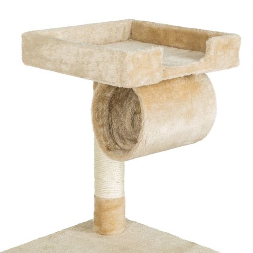 Arbre à Chat Griffoir Grattoir Niche Jouet Animaux Peluché Beige 141 Cm 08_0000513