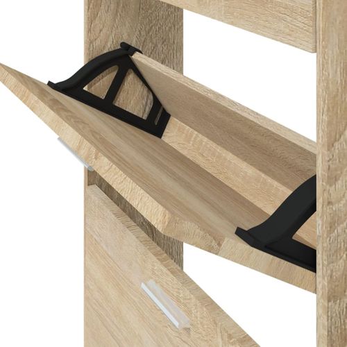 Armoire à Chaussures | Meuble à Chaussures Chêne Fumé 60x35x84 Cm Bois Ingenierie275957 90588271