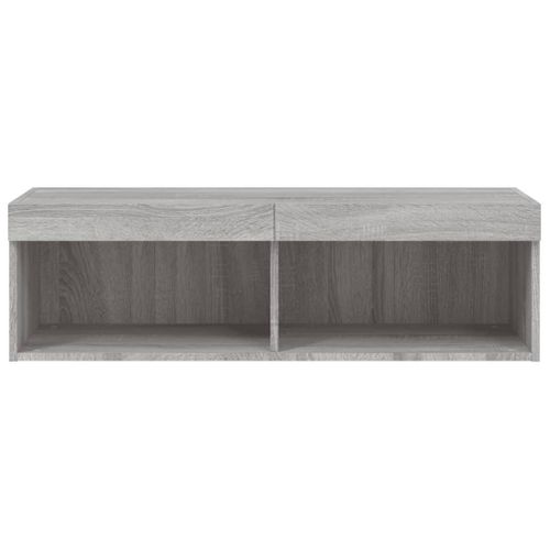 Meuble TV Multimédia Helloshop26 – Marron – 110 X 33 X 35 Cm – Buffet étagère