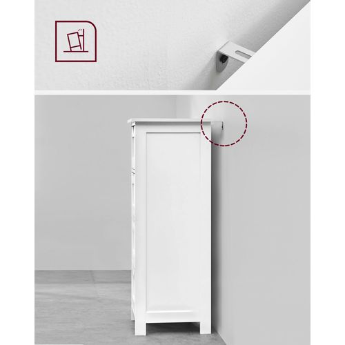 Meuble De Salle De Bain Sur Pieds Meuble De Rangement Avec 4 Tiroirs 30 X 30 X 82 Cm