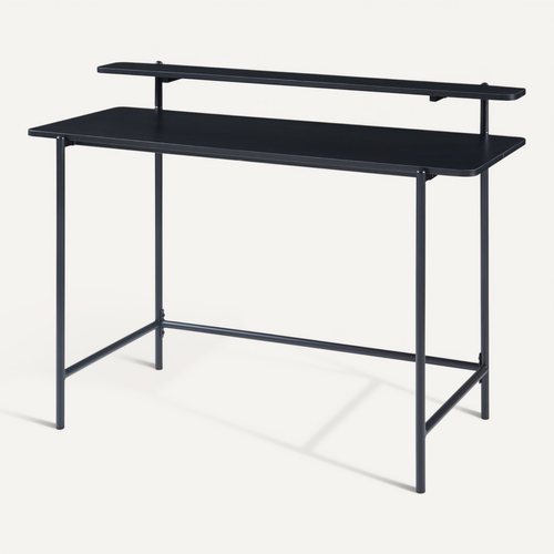 Bureau Table Poste De Travail 120 X 55 X 88 Cm Noir 03_0009066