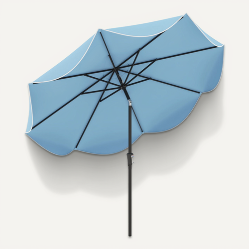 Parasol De Patio Inclinable Avec Manivelle 280 X 245 Cm Ombre Confortable à Bords Fro