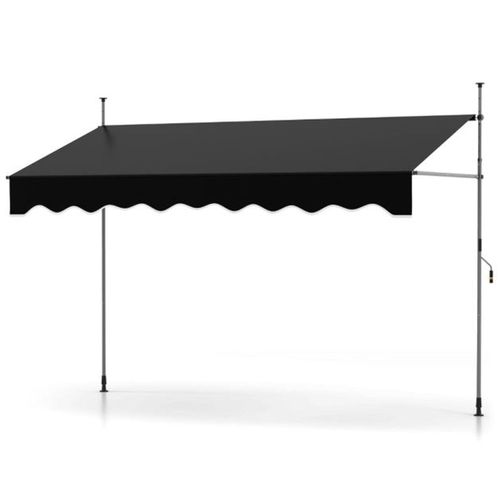 Store Banne Manuel Rétractable Réglable 300 X 120 X 210-300 Cm Protection Solaire
