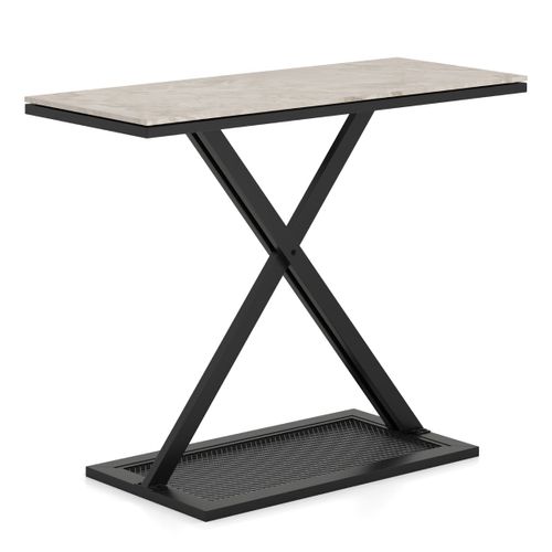 Table Console Moderne 105 X 65 X 43 Cm Avec Espace De Rangement Fonctionnel