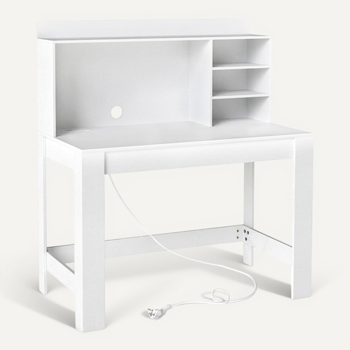 Bureau D'ordinateur Avec Bibliothèque 108 X 60 X 75 Cm Avec Prise Intégrée Et étagère