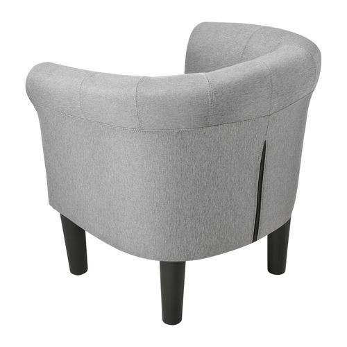 Fauteuil Lounge Chaise Siège Tissu Polyester 70 Cm Gris Claire 03_0001934