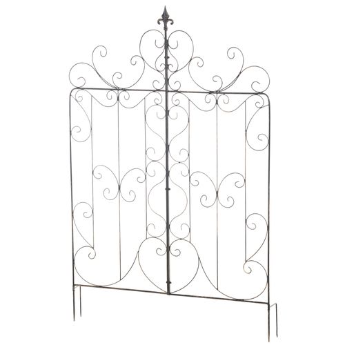 Treillis Décoration De Jardin Rosier Plantes Grimpantes 133 Cm En Métal Bronze 10_0003890