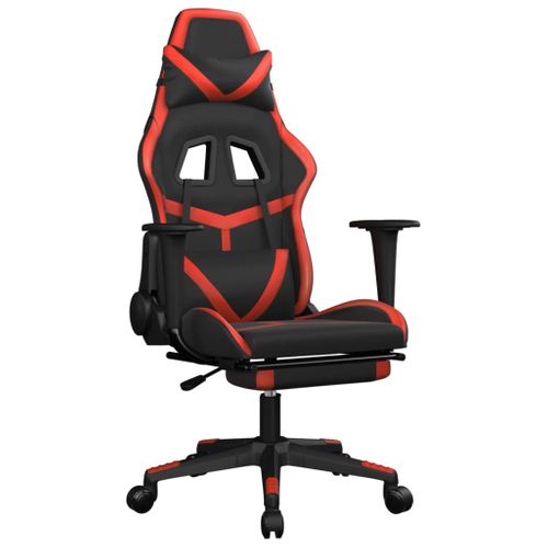 Fauteuil De Bureau Chaise Gaming Fonction De Massage Avec Coussin Lombaire Avec Repose-pieds