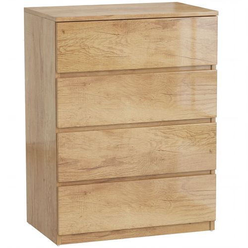 Commode 4 Tiroirs Chambre 60 X 40 X 80 Cm Gain De Place Rangement Spacieux Minimalist