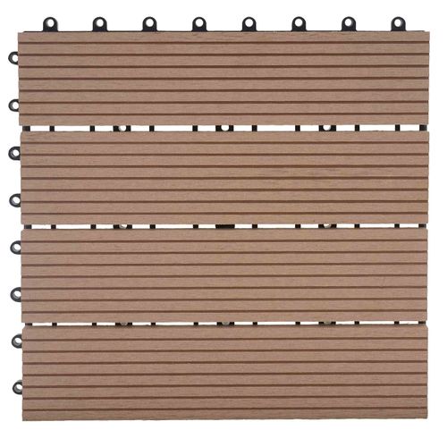 Dalles De Terrasse X11 Aspect Bois En Wpc 30x30cm Clipsable 1m² Balcon Jardin Extérieur 04_0005500