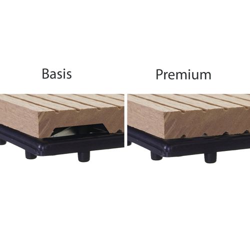 Dalles De Terrasse X11 Aspect Bois En Wpc 30x30cm Clipsable 1m² Balcon Jardin Extérieur 04_0005500